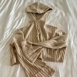 Nasty Gal Knit Sweater Hoodie